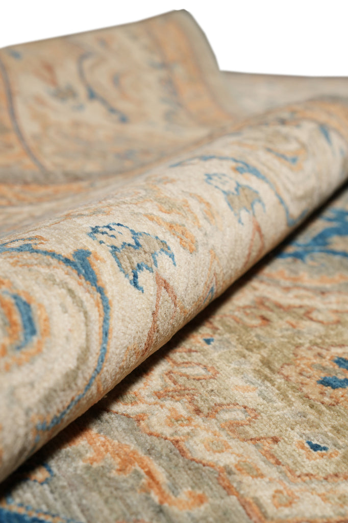 8 x 9.6 Fine Quality Wool Zigler Chobi Peshawar Rug Blue #F-4342