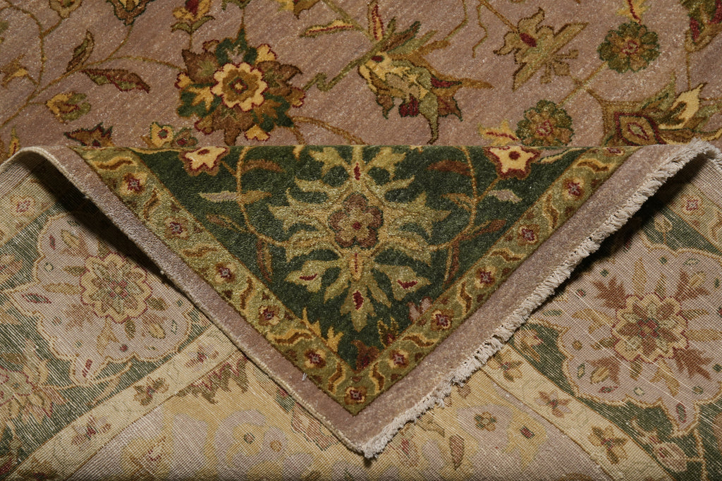 9 x 12.7 Quality Handmade Agra Rug Brown Green #LA-52928