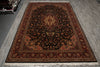 Load image into Gallery viewer, 6.7 x 10 Fine Quality Wool and Silk Classic Tabriz Rug Royal Midnight Blue #PIX-13818