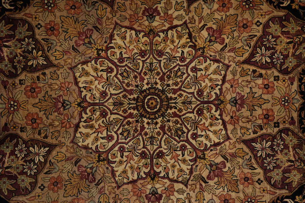10 x 13.9 Kermanshah Rug Finer Kashmir Wool Finer Hand-Knotted 200 KPSI - Beige #5068