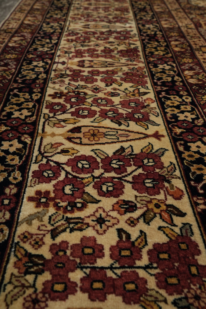 10 x 13.9 Kermanshah Rug Finer Kashmir Wool Finer Hand-Knotted 200 KPSI - Beige #5068