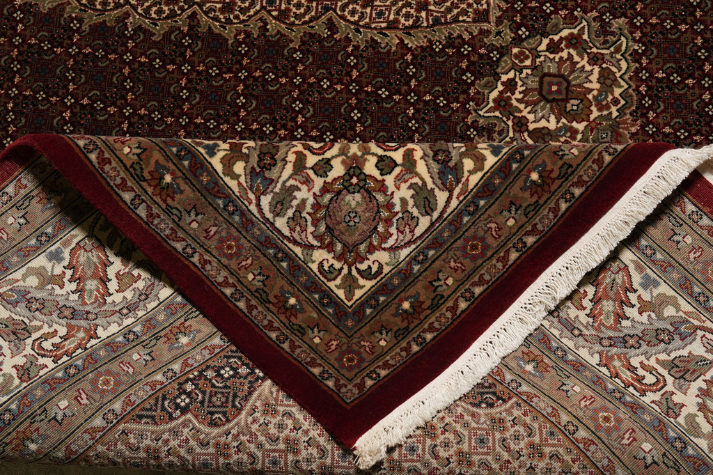 8 x 10 High Quality Wool and Silk Handmade Mahi Herati Tabriz Rug #PIX-80207