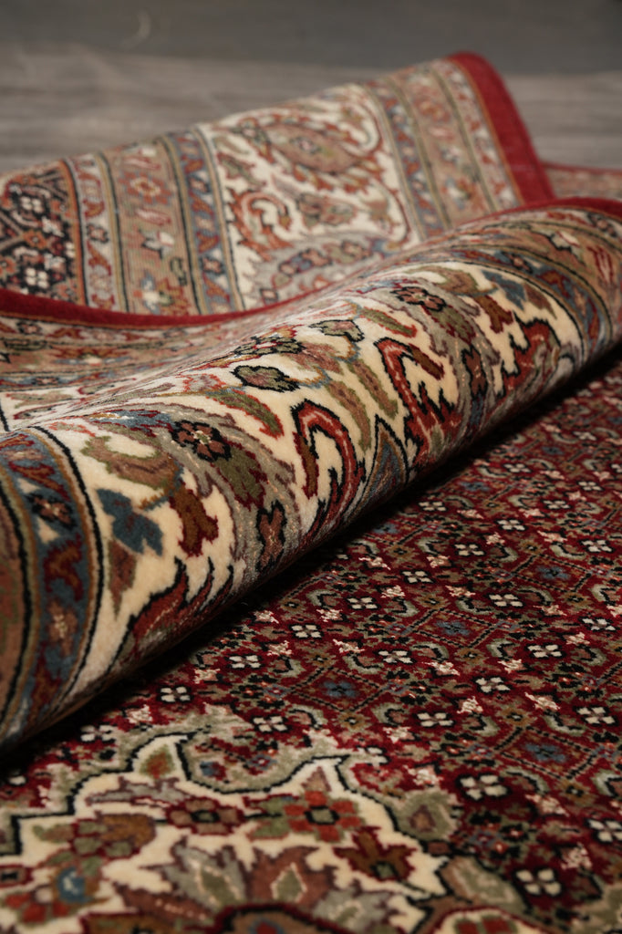 8 x 10 High Quality Wool and Silk Handmade Mahi Herati Tabriz Rug #PIX-80207