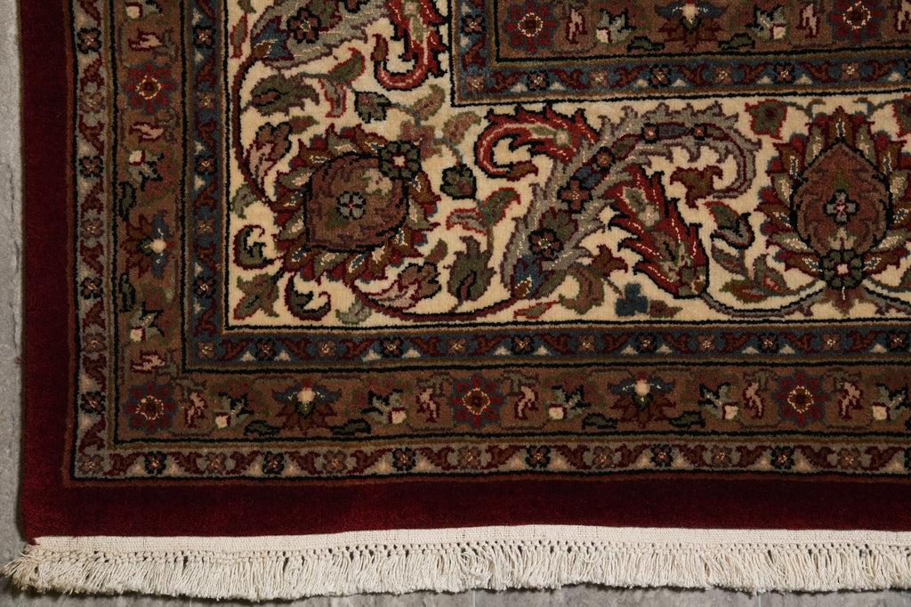 8 x 10 High Quality Wool and Silk Handmade Mahi Herati Tabriz Rug #PIX-80207