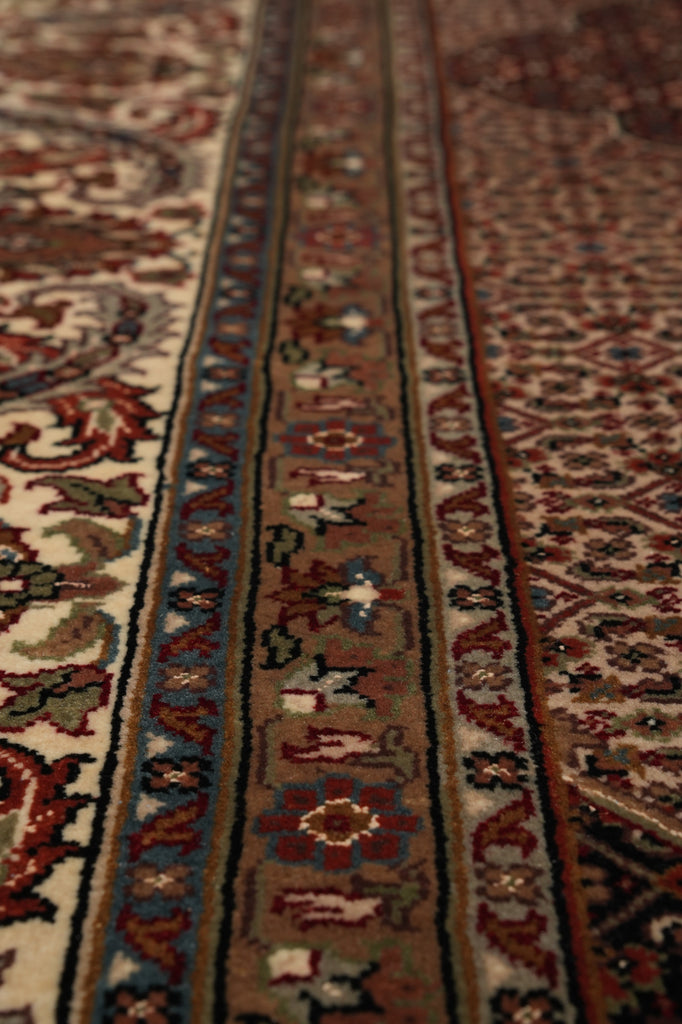 8 x 10 High Quality Wool and Silk Handmade Mahi Herati Tabriz Rug #PIX-80207