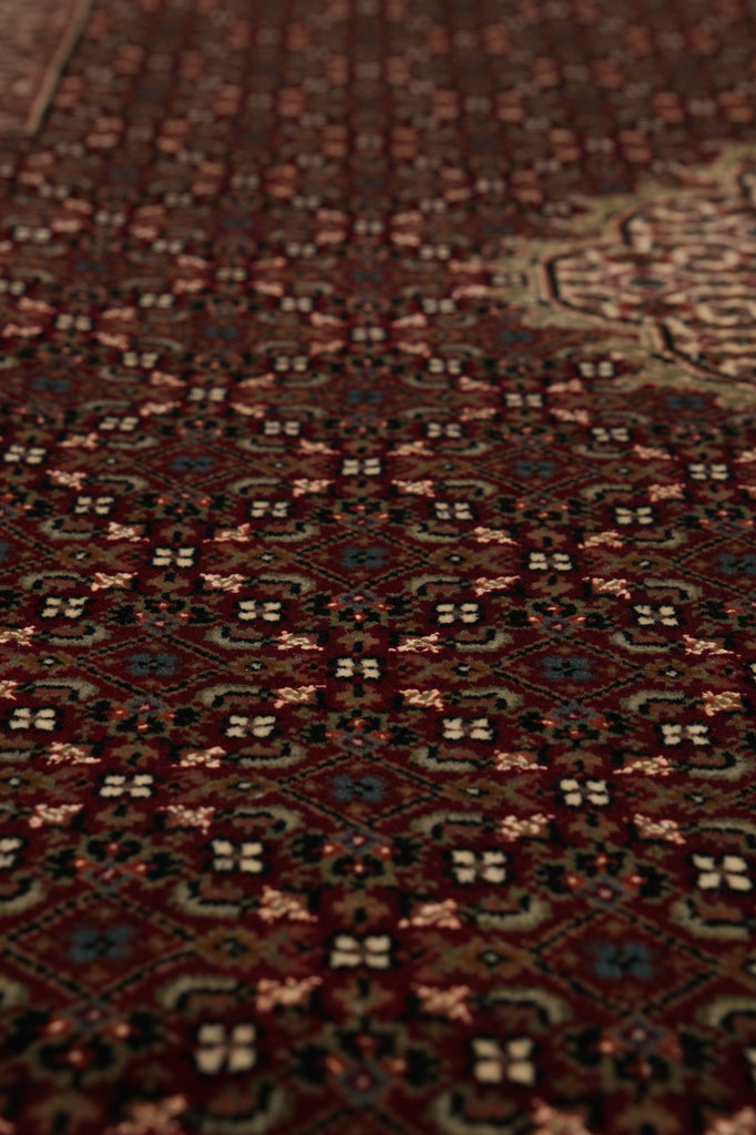 8 x 10 High Quality Wool and Silk Handmade Mahi Herati Tabriz Rug #PIX-80207