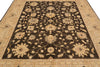 Load image into Gallery viewer, 8.2 x 9.9 Chobi Peshawar Carpet Hand-knotted In Pakistan Dark Brown #F-4345