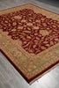 Load image into Gallery viewer, 8 x 10 Natural Quality Wool Handmade Peshawar Chobi Rug  Burgundy Green #PIX-10156