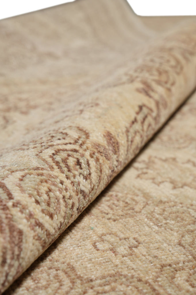 8.1 x 9.5 New Zigler Chobi Peshawar Rug  Hand-knotted in Pakistan Neutral #F-4346