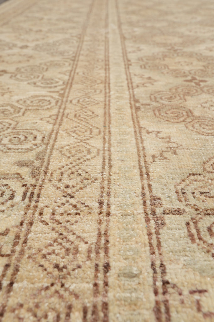 8.1 x 9.5 New Zigler Chobi Peshawar Rug  Hand-knotted in Pakistan Neutral #F-4346