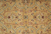 Load image into Gallery viewer, A close-up of an ornate floral patterned rug with a warm beige background and intricate vine motifs in muted red, blue, and cream.