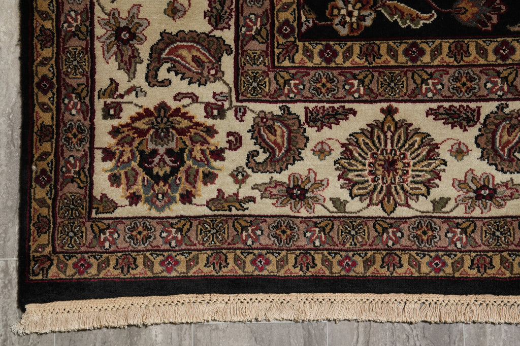 8 x 10 Black Ivory Quality Jaipur Rug #PIX-10148