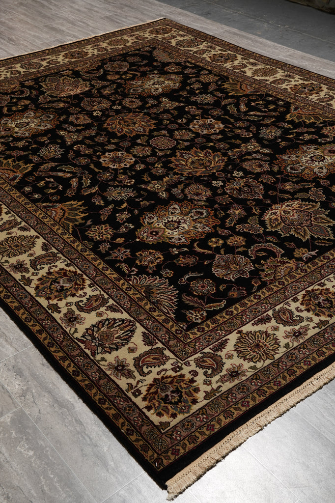 8 x 10 Black Ivory Quality Jaipur Rug #PIX-10148
