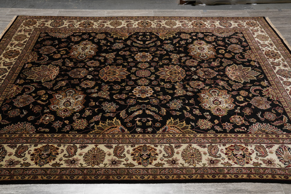 8 x 10 Black Ivory Quality Jaipur Rug #PIX-10148