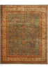 Load image into Gallery viewer, 8.3 x 10 Green Gold Quality Handmade Agra Rug