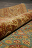 Load image into Gallery viewer, 8.3 x 10 Green Gold Quality Handmade Agra Rug #PIX-10135