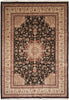 Load image into Gallery viewer, 8.6 x 11.6 Elegant Fine Quality Wool and Silk Handmade Rug Black #F-4348