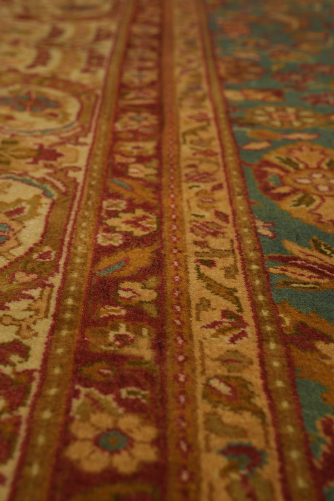 8.3 x 10 Green Gold Quality Handmade Agra Rug #PIX-10135