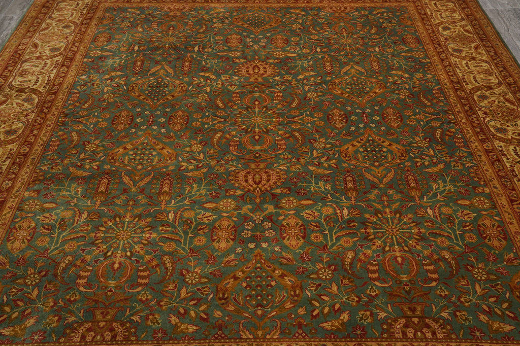 8.3 x 10 Green Gold Quality Handmade Agra Rug #PIX-10135