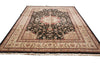 Load image into Gallery viewer, 8.6 x 11.6 Elegant Fine Quality Wool and Silk Handmade Rug Black #F-4348