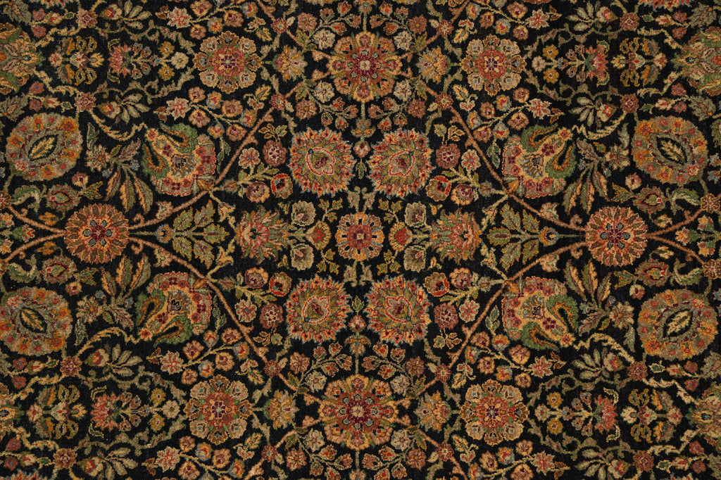8 x 10 High Quality Wool Jaipur Rug Black Colorfully #PIX-6435