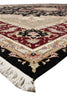 Load image into Gallery viewer, 9 x 12 Fine Quality Wool And Silk Handmade Carpet Black #F-4349