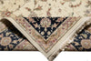 Load image into Gallery viewer, 8.6 x 11.8 High Quality Wool And Silk Hand-Knotted Carpet Ivory Black Fancy Rug #F-4350