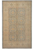 Load image into Gallery viewer, A rectangular traditional area rug with an ornate medallion pattern in beige, muted blue, and tan, shown flat against a white background.