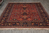 Load image into Gallery viewer, 8 x 10 Rust Blue Fine Quality Wool and Silk Handmade Rug #F-4523