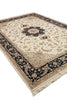Load image into Gallery viewer, 8.6 x 11.8 High Quality Wool And Silk Hand-Knotted Carpet Ivory Black Fancy Rug #F-4350