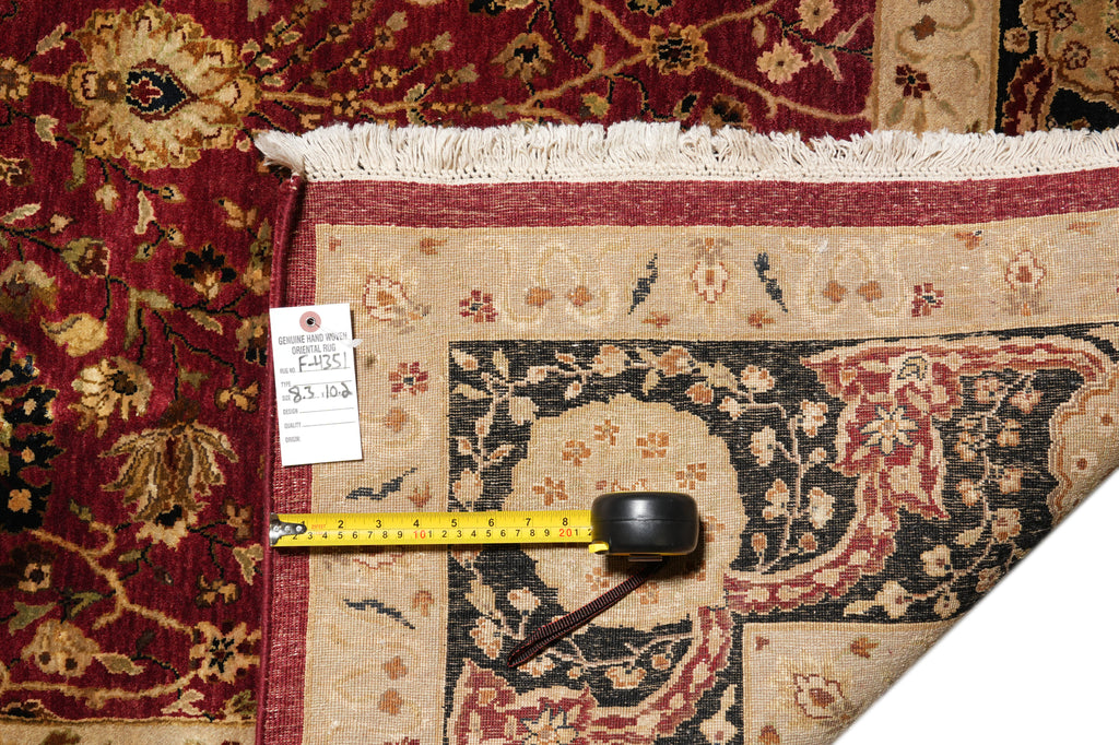 8.3 x 10.2 High Quality Wool And Silk Rug Fine Silky Pile #F-4351