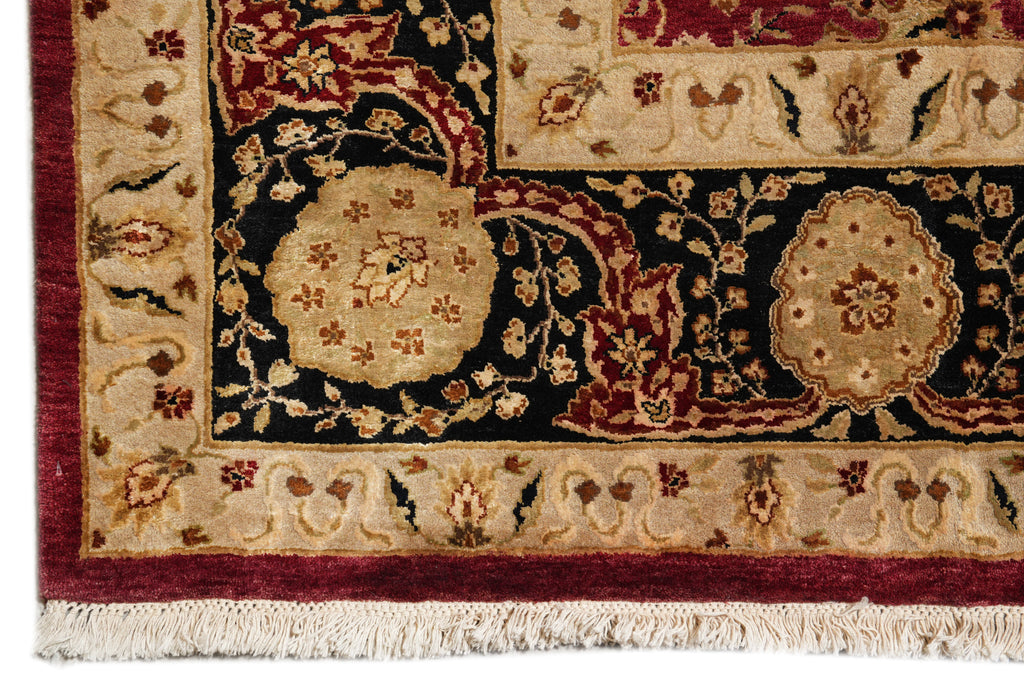 8.3 x 10.2 High Quality Wool And Silk Rug Fine Silky Pile #F-4351