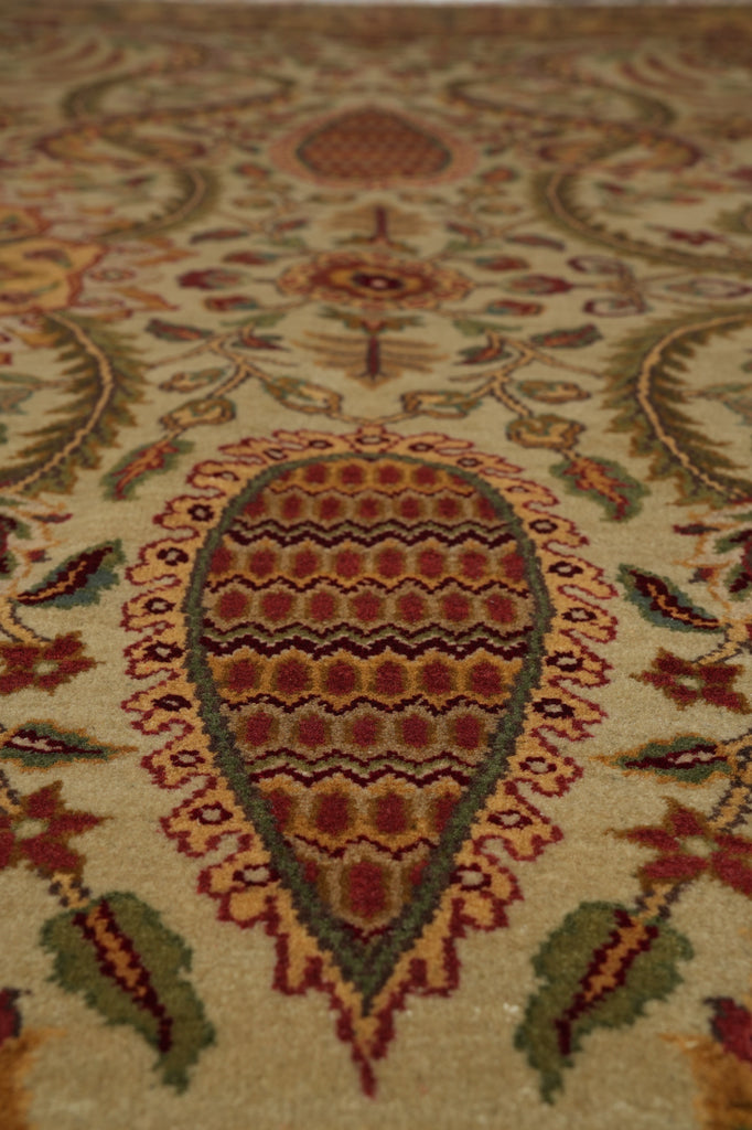 8 x 10 Quality Handmade Rug Fine Weave Dense Wool #F-4524