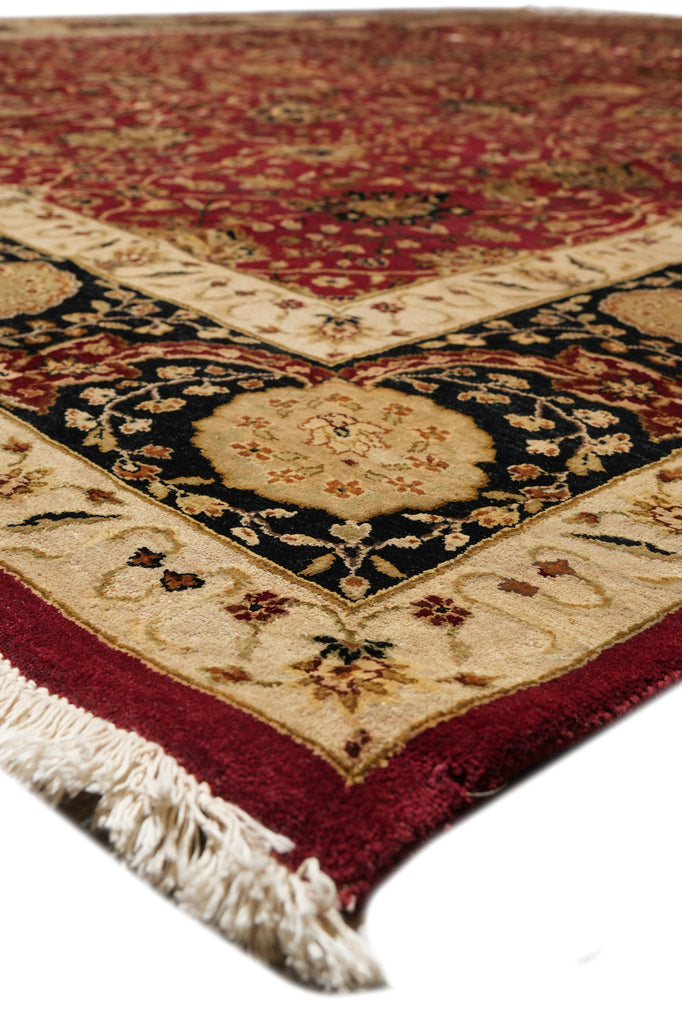 8.3 x 10.2 High Quality Wool And Silk Rug Fine Silky Pile #F-4351