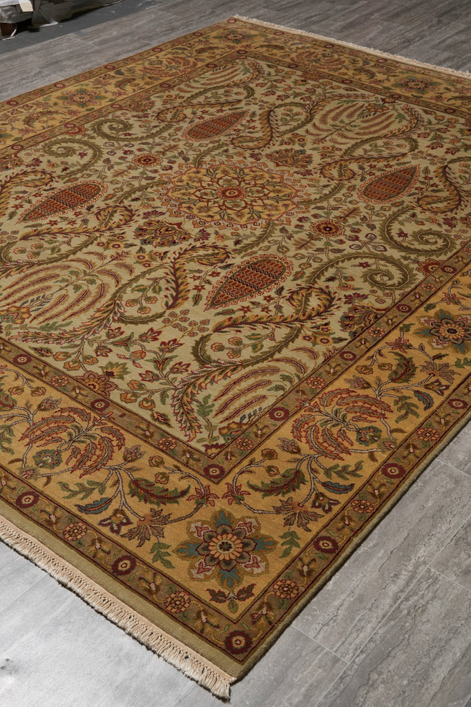 8 x 10 Quality Handmade Rug Fine Weave Dense Wool #F-4524