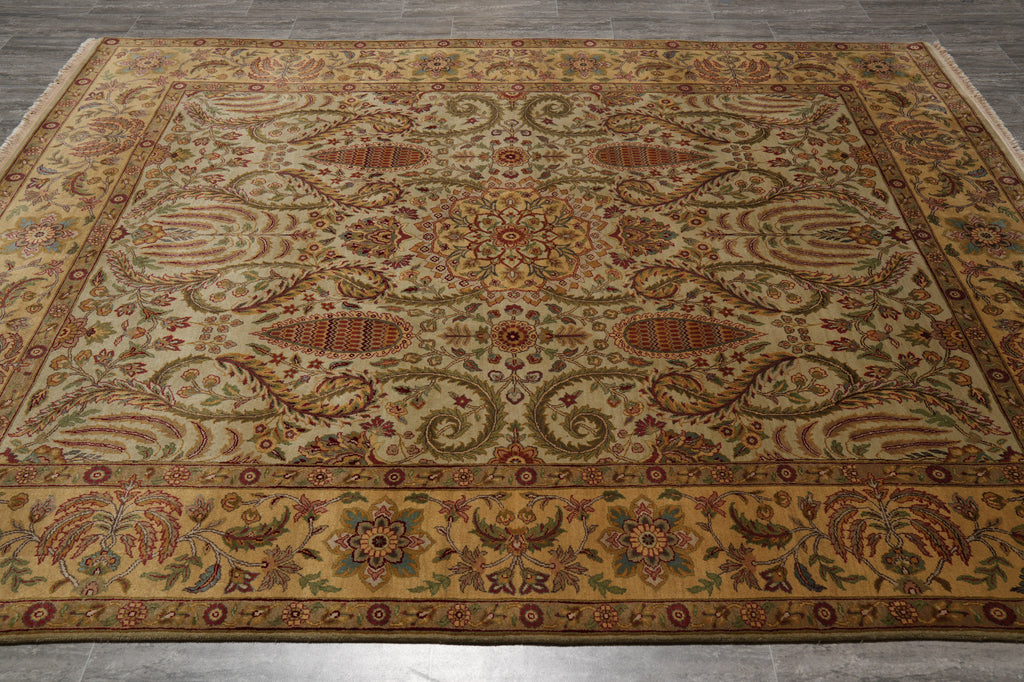 8 x 10 Quality Handmade Rug Fine Weave Dense Wool #F-4524