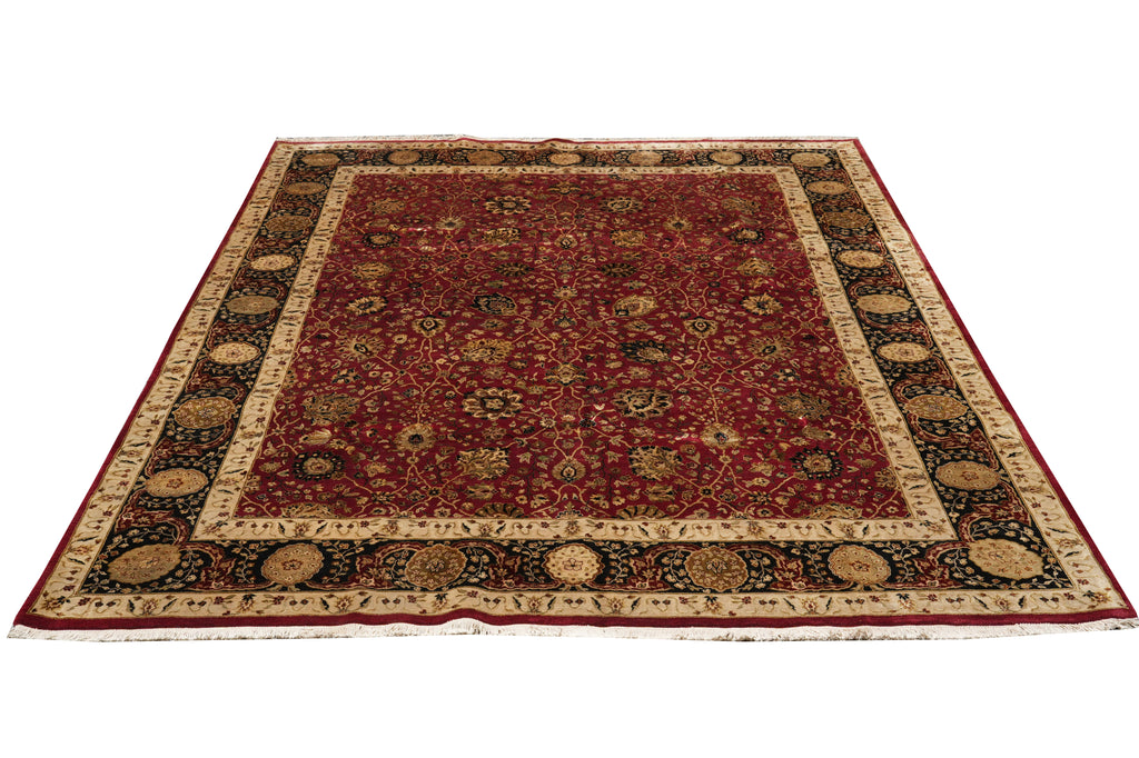 8.3 x 10.2 High Quality Wool And Silk Rug Fine Silky Pile #F-4351
