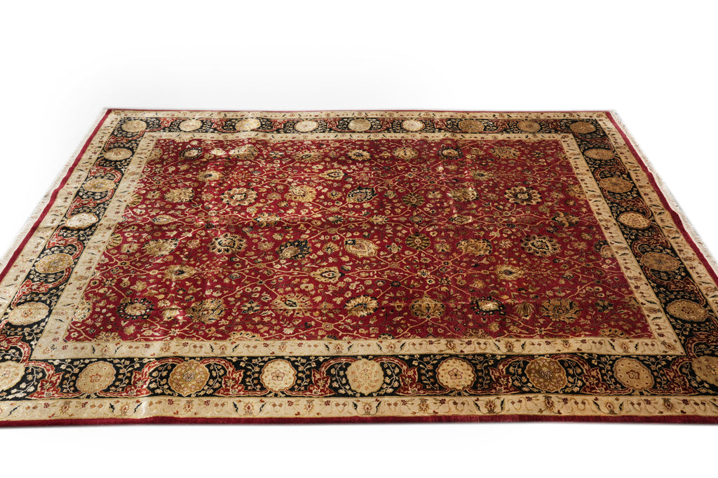8.3 x 10.2 High Quality Wool And Silk Rug Fine Silky Pile #F-4351
