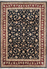 Load image into Gallery viewer, 9 x 12 Fine Quality Wool and Silk hand-knotted Rug Black Burgundy #F-4352