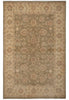 Load image into Gallery viewer, A traditional oriental-style area rug with an intricate floral and geometric pattern in muted beige, brown, and soft blue tones, shown flat against a white background.