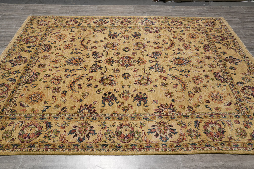 8 x 9.8 New Handmade Jaipur Rug Gold Sale #F-4525