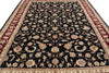 Load image into Gallery viewer, 9 x 12 Fine Quality Wool and Silk hand-knotted Rug Black Burgundy #F-4352