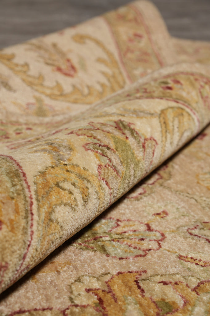 8 x 10 Neutral Light Brown Chobi Peshawar Rug Natural Wool #PIX-8455