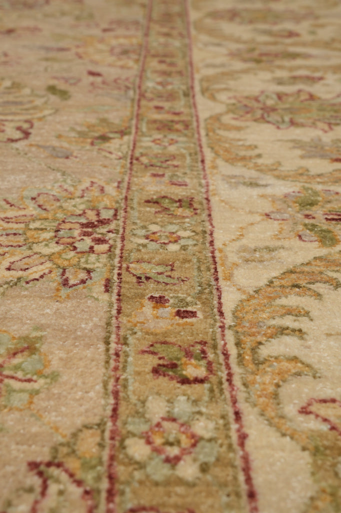 8 x 10 Neutral Light Brown Chobi Peshawar Rug Natural Wool #PIX-8455