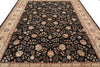 Load image into Gallery viewer, 8.6 x 11.6 Quality Wool And Silk Hand-Knotted Rug Black #F-4354