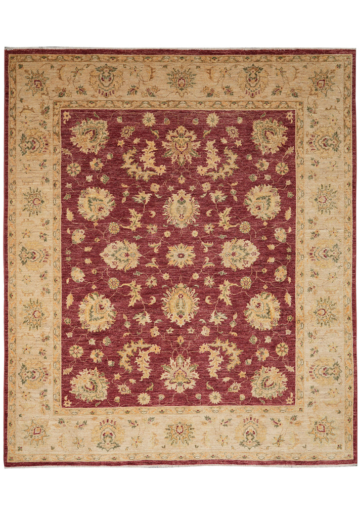 8 x 9.8 Quality Handmade Organic Wool Chobi Peshawar Rug