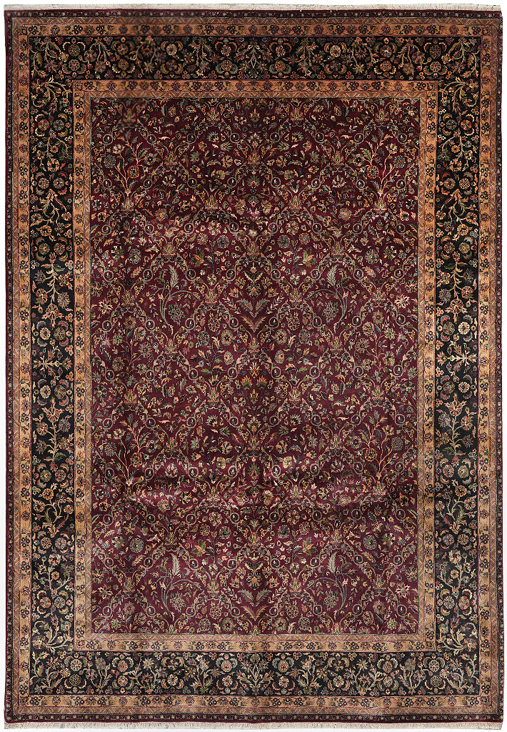 9.2 x 12.6 High End Quality Of India Handmade Rugs #F-4356