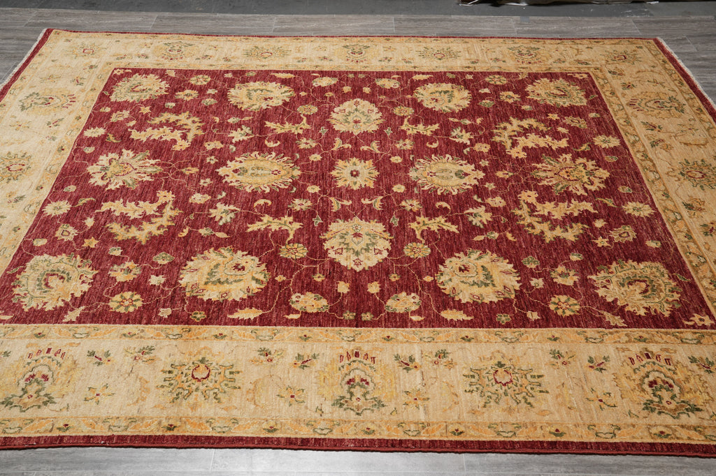 8 x 9.8 Quality Handmade Organic Wool Chobi Peshawar Rug #F-4527