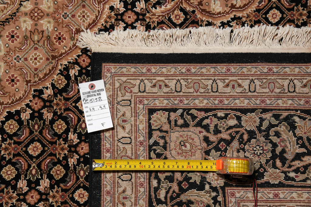 7.9 x 9.9 Quality Handmade Wool and Silk Mahi Tabriz Rug #PIX-15158