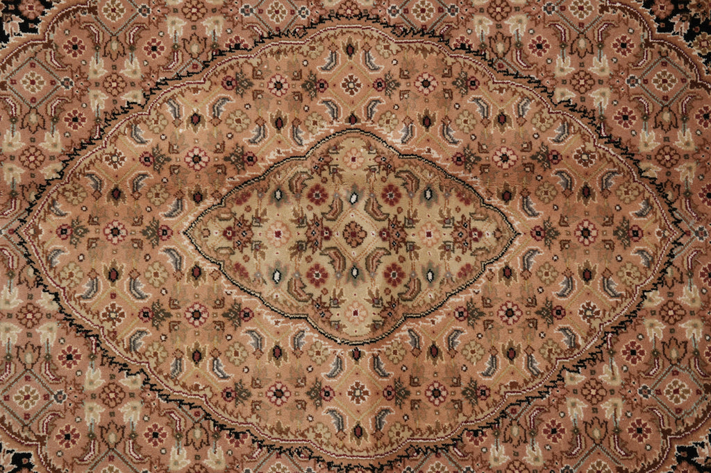 7.9 x 9.9 Quality Handmade Wool and Silk Mahi Tabriz Rug #PIX-15158